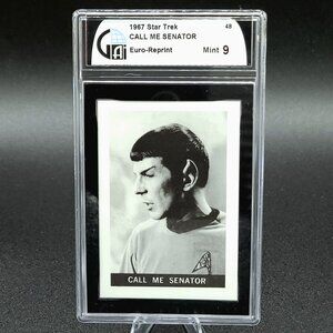 1967 Leaf Star Trek TOS Rare #48 Call Me Senator Graded 9.0 Mint